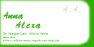 anna alexa business card